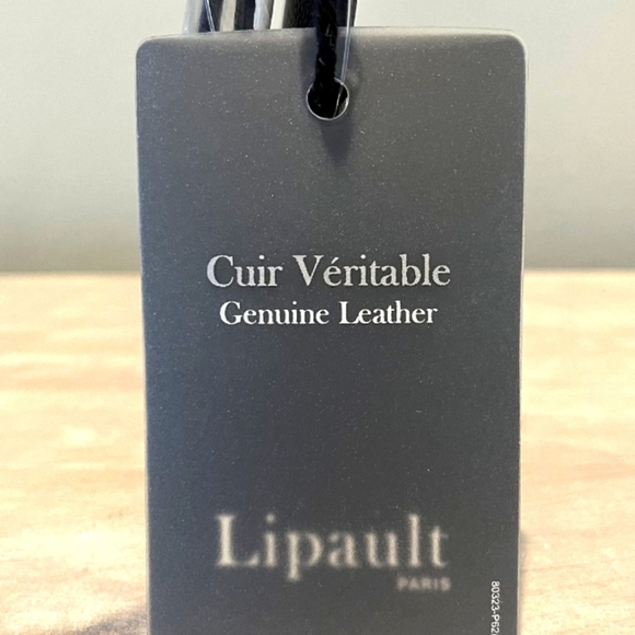 Lipault Paris Plume Elegance Clutch  in Navy Blue Leather  New In Box Wi… - Picture 4 of 13